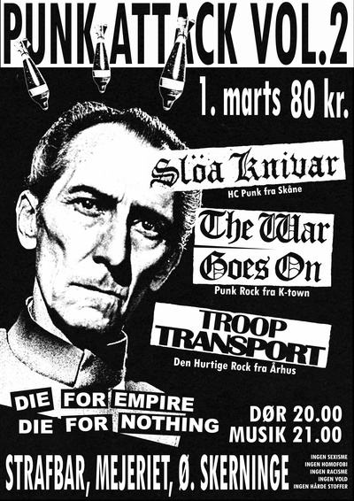 Punk på Strafbar - Slöa Knivar + The War Goes On + Troop Transport