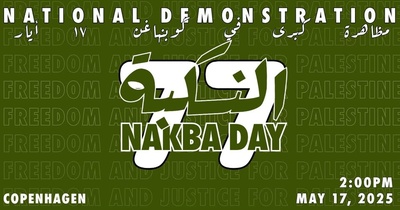 Stordemonstration: 77 år med Nakba - Stop folkedrabet i Gaza!