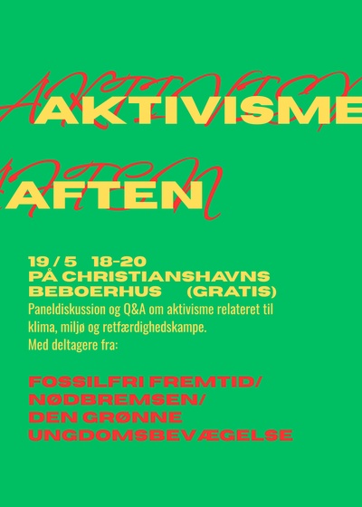 Klimaktivistisk aften i Beboerhuset