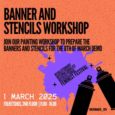 BANNER & STENCILS WORKSHOP - Revolutionary 8th of March Demo