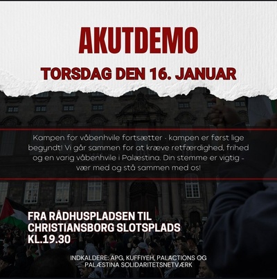 AKUTDEMO VÅBENHVILE // CEASEFIRE COPENHAGEN