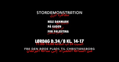 Stordemonstration: Alle på gaden for et frit Palæstina