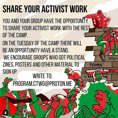 Stands from activist groups - Share your activist work