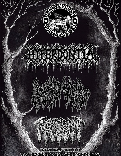 DEATH METAL - HYPERDONTIA, DEAD VOID, PUSTULANT FLESH