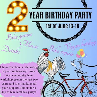 Bike Birthday! Chain Reaction 2 year celebration!