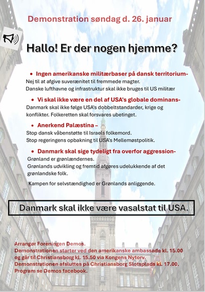 Hallo: Danmark skal ikke være vasalstat til USA!