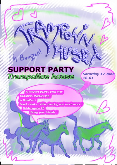Big support party for Trampoline House