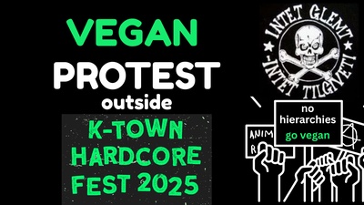 Vegan demo outside K-Town