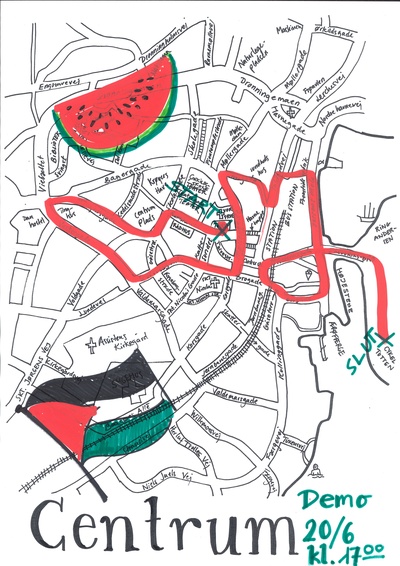 🍉 Anerkend Palæstina 🇵🇸 Demonstration, Folkekøkken og filmvisningning